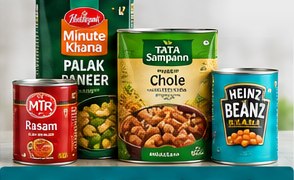Tinned and ready-to-eat meal packets